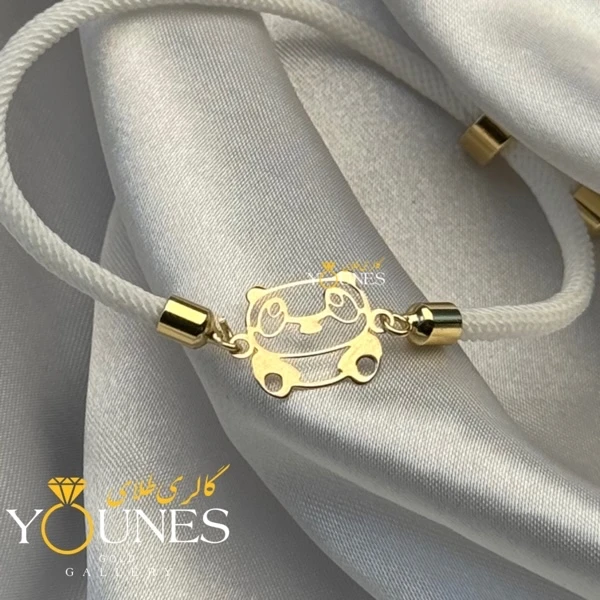 دستبند پاندا مینیمال طلا لیزری